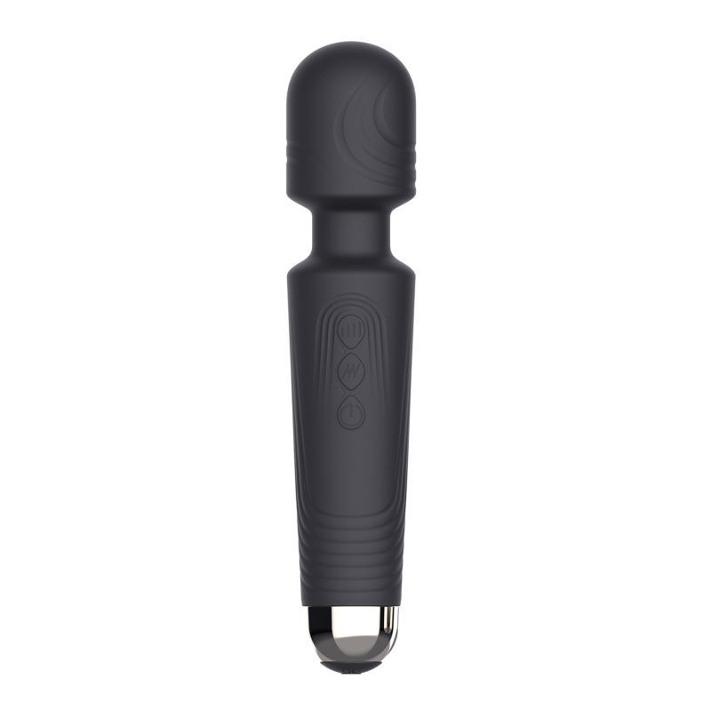 Juliet Rechargeable Power Wand – Waterproof Soft Silicone USB Charging Vibrator Black > Sex Toys > Mini Massagers