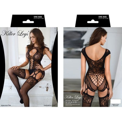 Lined In Mesh Fishnet Bodysuit (Orange) – Slim Lingerie Bodystocking