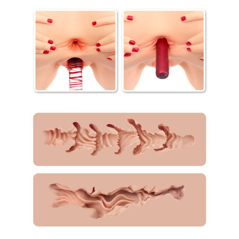 Spread Me Monica Torso Dual-Entry Masturbator – Realistic Vaginal and Anal Male Masturbator > Sex Toys For Men > Assbators