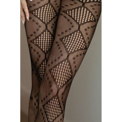 Midnight Allure Fishnet Tights (Black) – Luxury Lingerie Hosiery