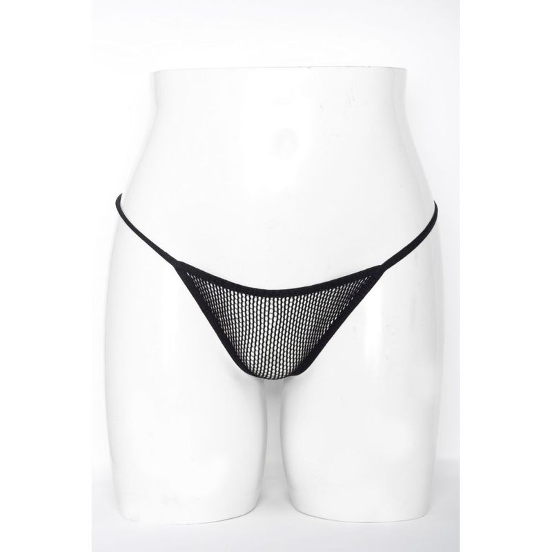 Mesh Net G-String (Black) – Sheer Comfortable Lingerie Secondary image