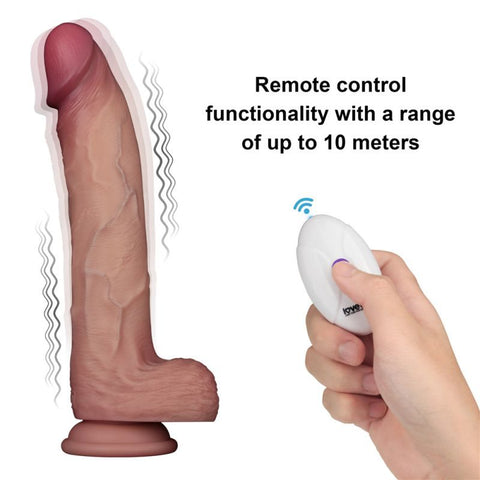 Sliding Skin Pro II Silicone Dong 10 Inch – Dual-Density Silicone Realistic Dong Dongs Realistic