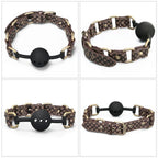 Rebellion Reign Ball Gag – Luxury Faux Leather Ball Gag with Antique Bronze Spikes > Bondage Gear > Gags and Bits