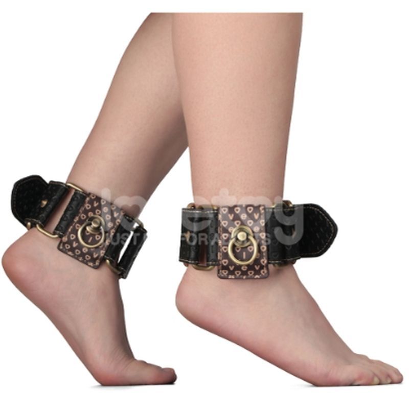 Rebellion Reign (Black) – Faux Leather Adjustable Ankle Cuffs > Bondage Gear > Restraints