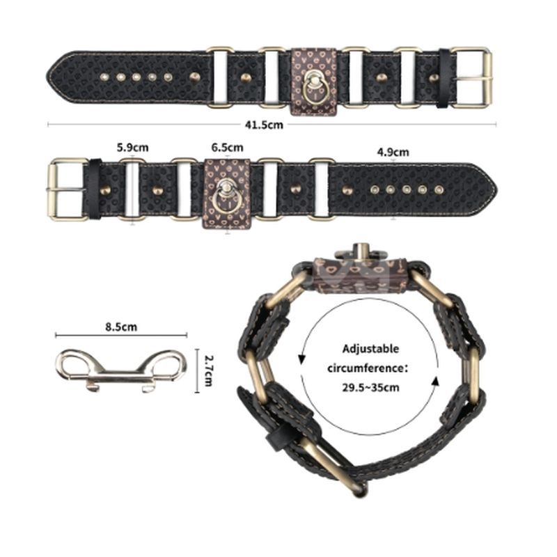 Deluxe Ankle Cuffs – Luxury PU Ankle Cuffs with Bronze Spikes Secondary image