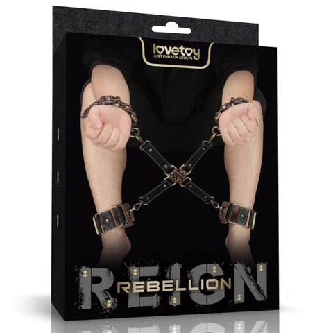 Rebellion Reign Hogtie Set – Vintage-Style Bronze Spikes Bondage Set Brown Medical Themed