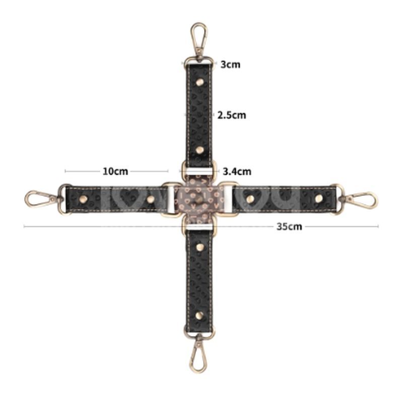 Rebellion Reign Hogtie Set – Bronze Spiked Handcuffs and Ankle Cuffs Restraint Set Secondary image