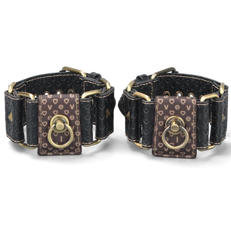 Rebellion Reign Hogtie Set – Bronze Spiked Handcuffs and Ankle Cuffs Restraint Set > Bondage Gear > Restraints Main image