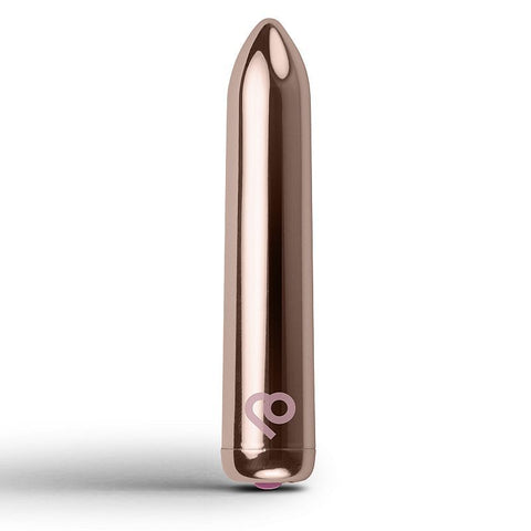 Golden Rose Rechargeable Bullet Vibrator – Sleek Compact Powerful Vibrator Gold BULLETS