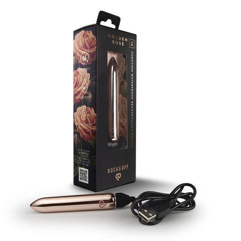 Golden Rose Rechargeable Bullet Vibrator – Sleek Compact Powerful Vibrator BULLETS