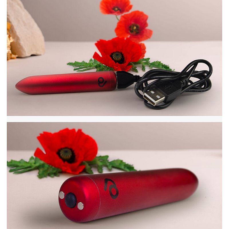 Poppy Red Rechargeable Bullet Vibrator – Sleek Compact Rechargeable Vibrator > Vibrators > Mini Vibrators