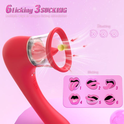 Trumpet 3-in-1 Sucking Licking Vibrating Vaginal Stimulator – Waterproof Rechargeable Vibrator STIMULATORS