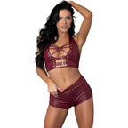 Thalia Burgundy Tease (Burgundy) – Two-Piece Lingerie Set Burgundy Small Medium > Clothes > Lingerie Sets