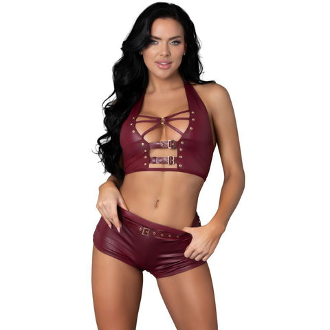 Thalia Burgundy Tease Two Piece Set – Lingerie Lingerie Sets