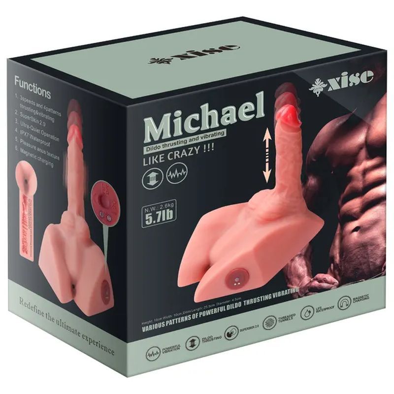 Michael 2.5kg USB Auto Thrusting Male Torso with 20cm Realistic Cock – Powerful Vibration Male Masturbator > Sex Toys > Sex Dolls > Premium