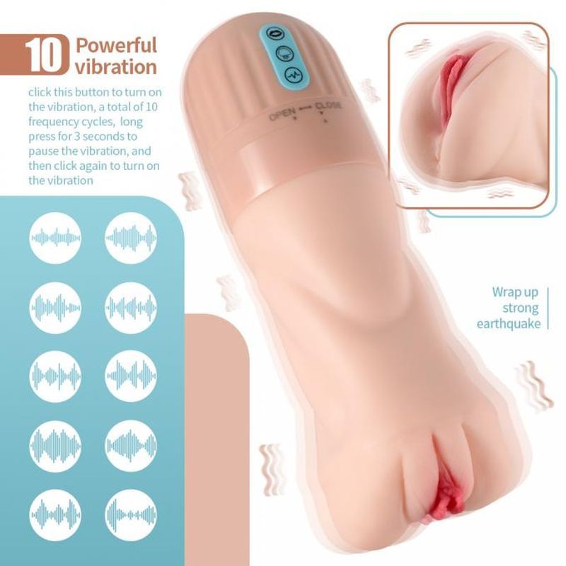 Suctroker Dual Density Vibrating Sucking Masturbator – Vaginal Masturbator > Sex Toys For Men > Masturbators > Vibrating
