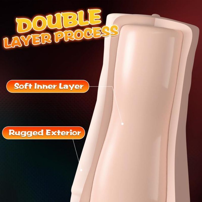 Penny Pussy Dual Layer – Vibrating Masturbator with 10 Vibration Modes > Sex Toys For Men > Masturbators > Vibrating