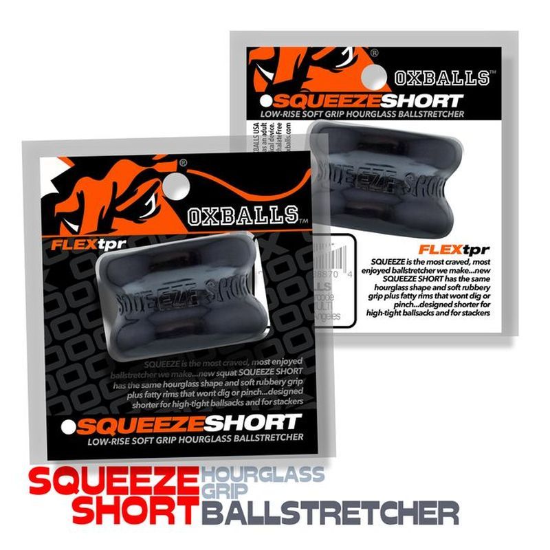 Squeeze Short (Black) – Rubber Ballstretcher > Sex Toys For Men > Ball Stretchers
