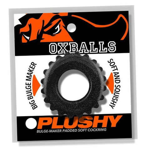 Plushy Single Ring (Black Mica) – Cushy Flexible Cock Ring > Cock Ring > Single