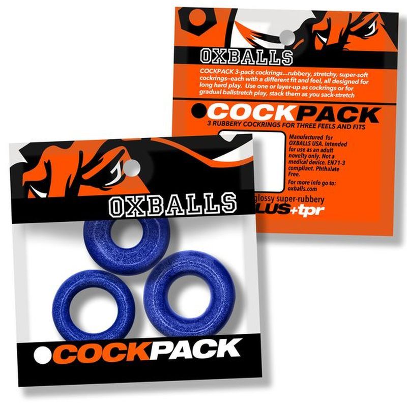 Cockpack Multi Design (Black Mica) – Multi-Size Multi-Shape Cockring Pack > Cock Ring > Sets