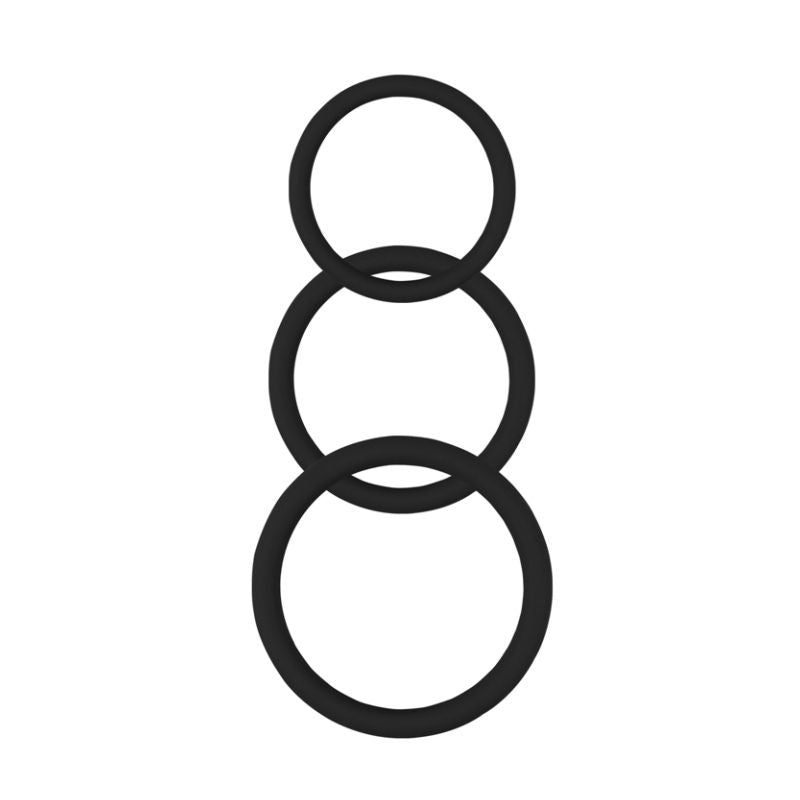 Magnum Force (Black) – Silicone Cock Ring Set with Three Sizes > Cock Ring > Sets