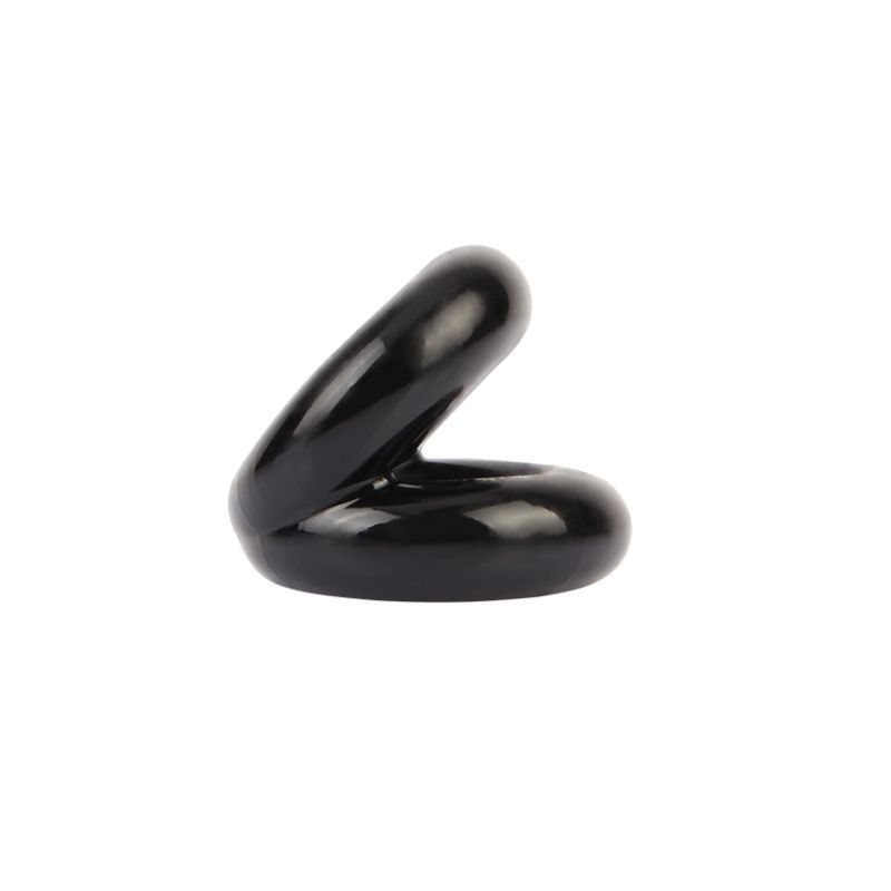 Dual Pleasure Ring (Black) – Double Support Penis Ring Black One Size > Cock Ring > Sling Main image