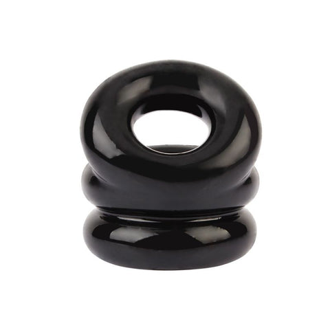 Stacked Dual Pleasure Ring (Black) – Double Loop Cock Ring > Cock Ring > Sling