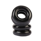 Double Stacked Dual Pleasure Ring (Black) – Stamina Enhancing Ring > Cock Ring > Sling