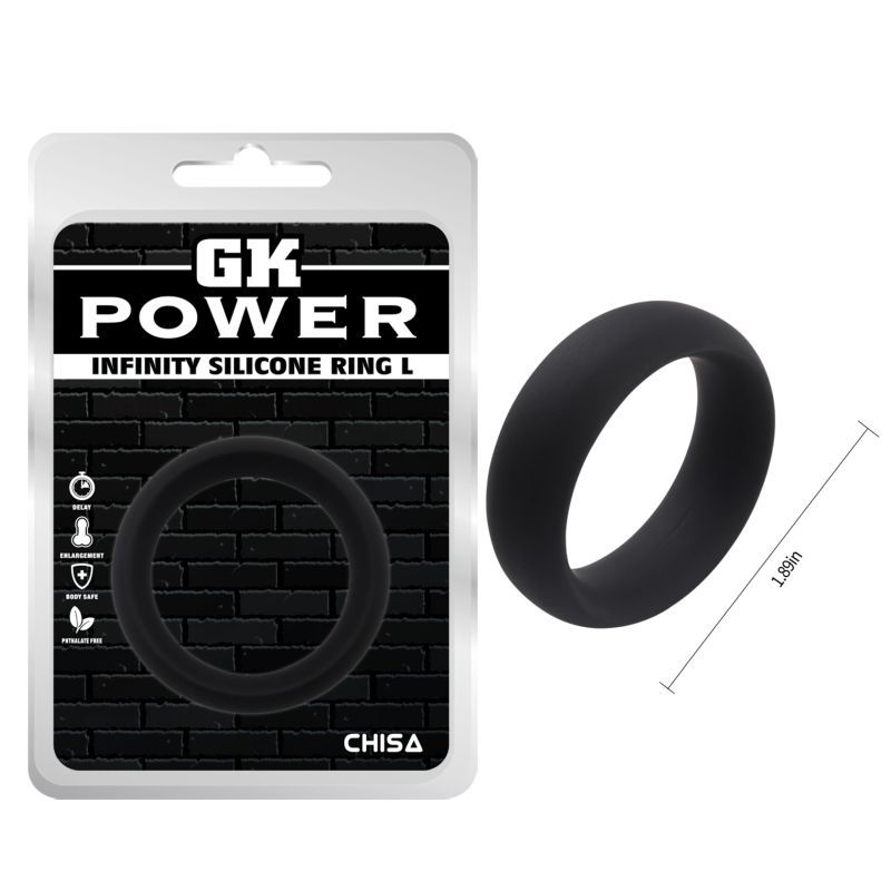 Infinity Comfort Ring Large (Black) – Silicone Penis Ring 4.8 cm Diameter > Cock Ring > Single
