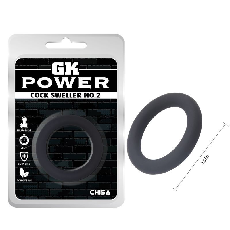 Cock Sweller Silicone Ring – Stretchy 4 cm Diameter Penis Ring Black One Size > Cock Ring > Single