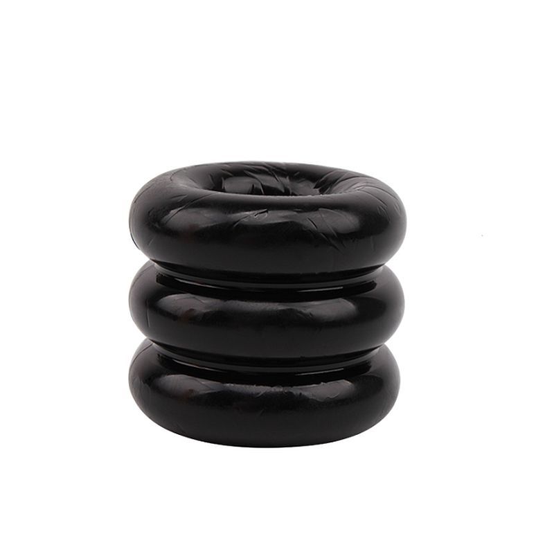 Triad – Stretchy Triple Ring Cock Ring Black One Size > Cock Ring > Single
