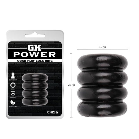 Quadplay Cock Ring – Stretchy Phthalate-Free Constriction Ring > Sex Toys For Men > Ball Stretchers