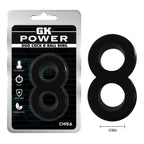 Duo Cock 8 Ball Ring (Black) – 2.5 cm Dual Squeeze Cock Ring > Cock Ring > Single