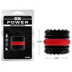 Hard On Ring Set (Black and Red) – Stretchable 4.5 cm Diameter Ring Set > Cock Ring > Sets