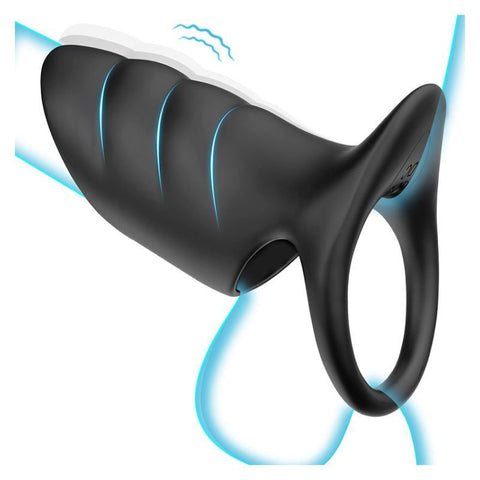 Surge Vibrating Penis Sleeve Cock Ring – Body-Safe Silicone Sleeve Black > Sex Toys > Couples Toys
