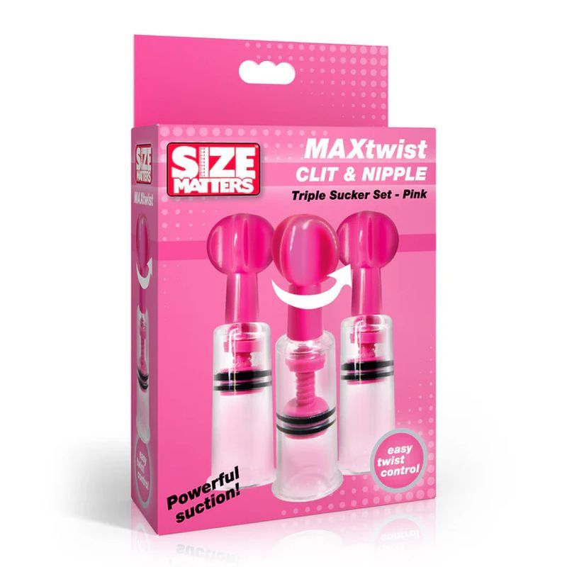 MAXtwist Clit and Nipple Sucker Set – 3 Piece Suction Toy Set > Sex Toys > Nipple Suckers