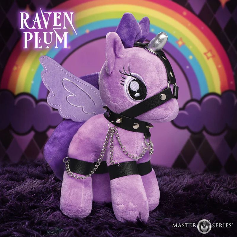 Raven Plum Bondage Pony Plush – Adult Fantasy Fetish Toy Purple > Novelties > Gag Gifts Main image