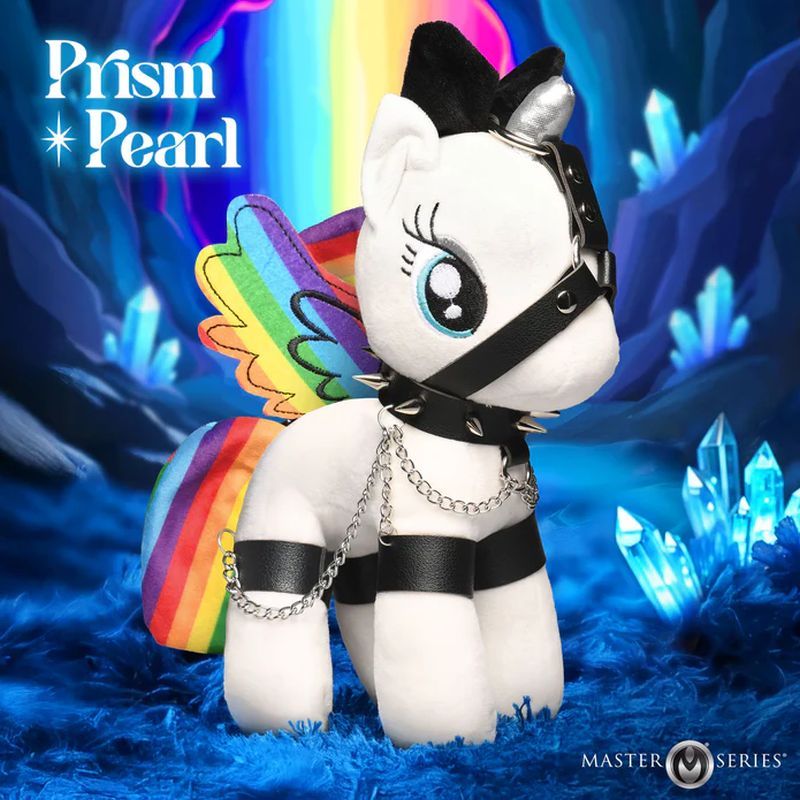 Prism Pearl Bondage Pony – Plush Bondage Accessory Rainbow > Novelties > Gag Gifts