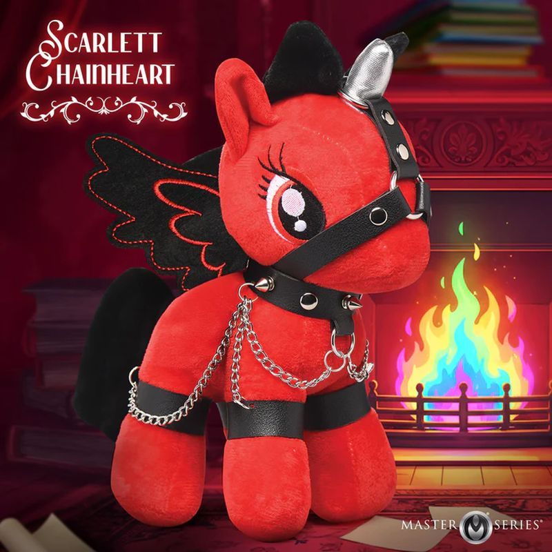 Scarlet Chainheart Bondage Pony – Plush Bondage Toy Secondary image