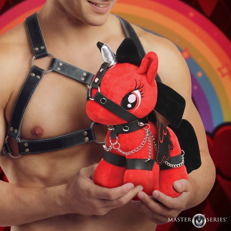 Scarlet Chainheart Bondage Pony – Plush Bondage Toy > Novelties > Gag Gifts