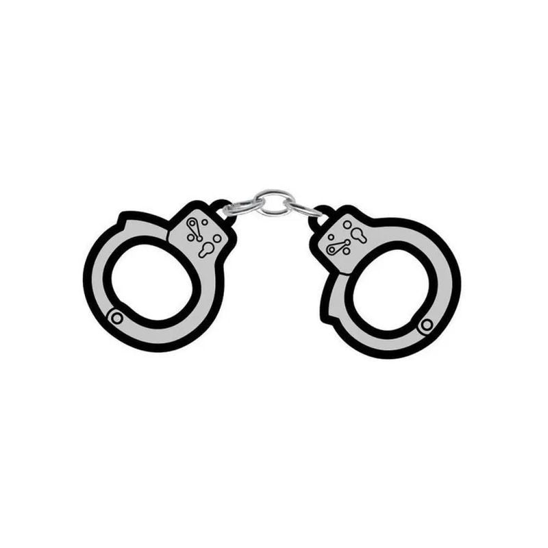 Wood Rocket Enamel Pin – Handcuff Themed Pin Secondary image