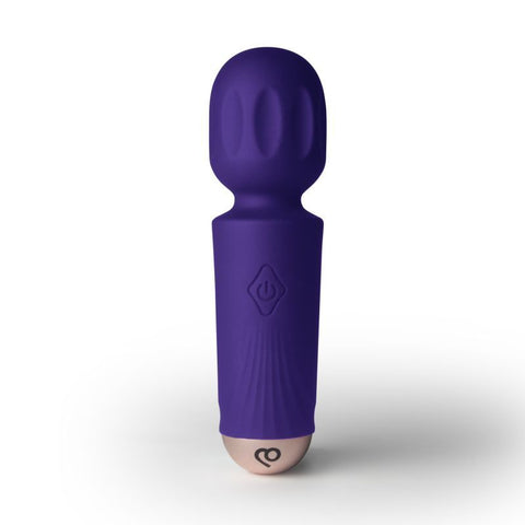 Violet Dream (Purple) – Waterproof Rechargeable 16-Mode Silicone Mini Wand Vibrator Purple > Sex Toys > Massage Wands