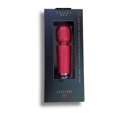 Rechargeable Silicone Mini Wand (Azalea Red) – Waterproof 16 Mode Wand Vibrator > Sex Toys > Massage Wands