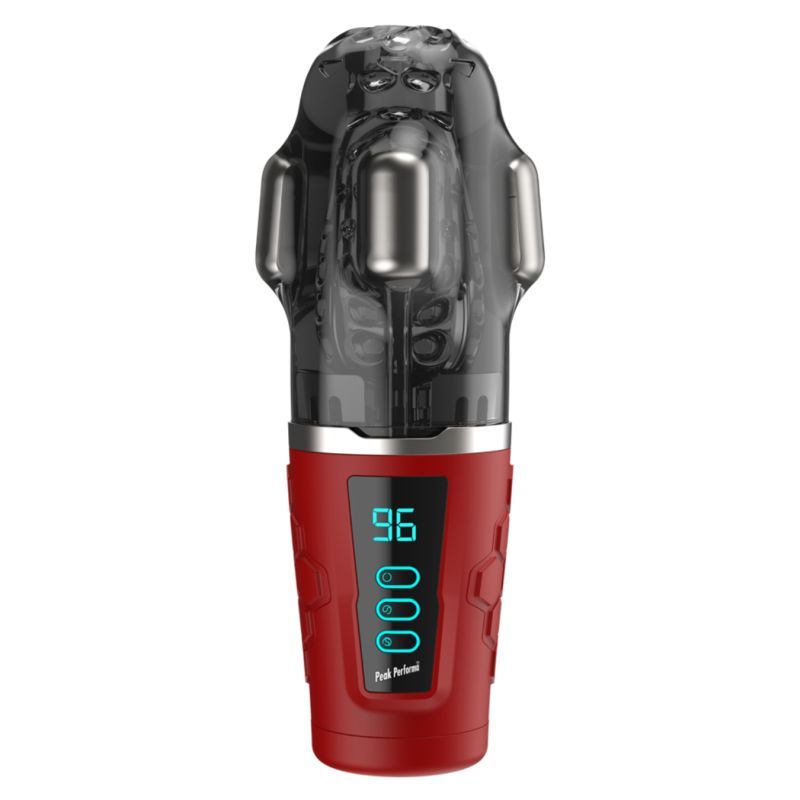 Hypershaker Automatic App Controlled Masturbator with LCD and Vibrations Red > Sex Toys For Men > Masturbators > Vibrating