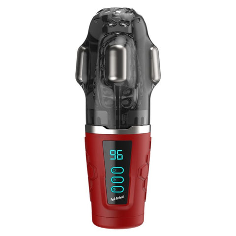 Hypershaker Automatic App Controlled Masturbator with LCD and Vibrations Red > Sex Toys For Men > Masturbators > Vibrating
