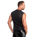 Onyx Skin Tank – Sleeveless Transparent Mesh Lingerie Top > Clothes > Mens Apparel