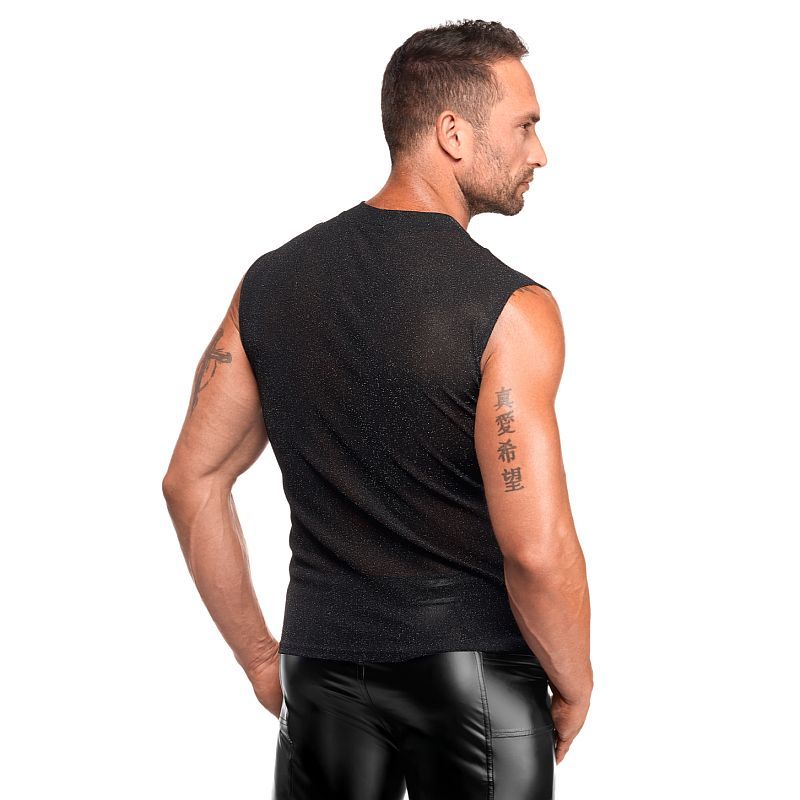 Onyx Skin Tank – Sleeveless Transparent Mesh Lingerie Top > Clothes > Mens Apparel