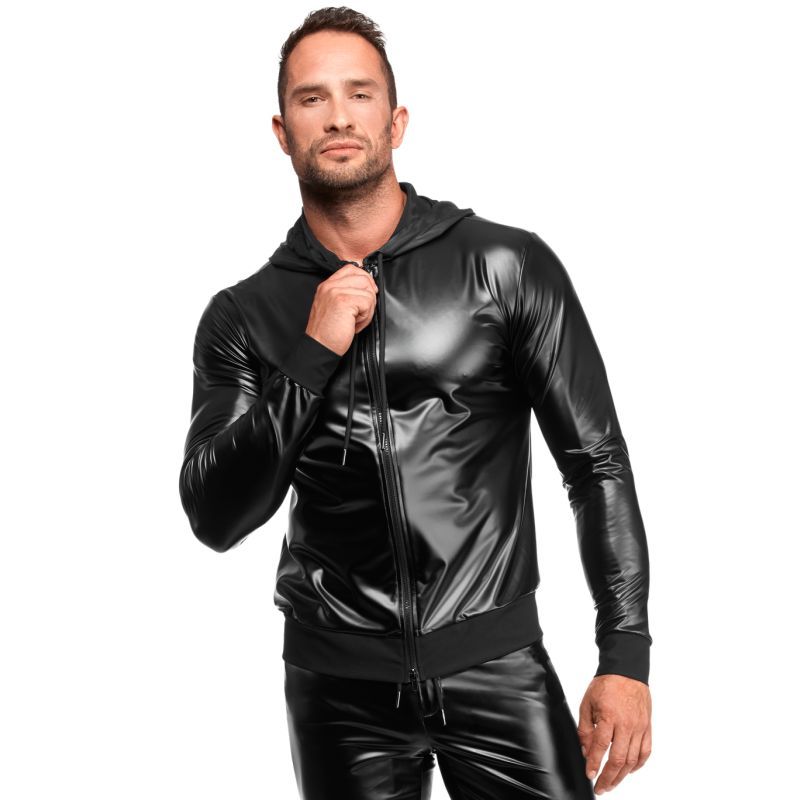 Vexen Hooded Jacket – Sleek High-Gloss Powerwetlook Jacket Secondary image