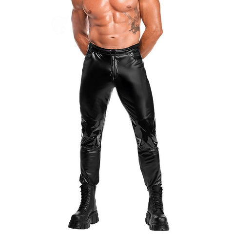 Rogue Pants – Sculpted Powerwetlook Pants with PVC Knee Inserts Black Large > Clothes > Mens Latex