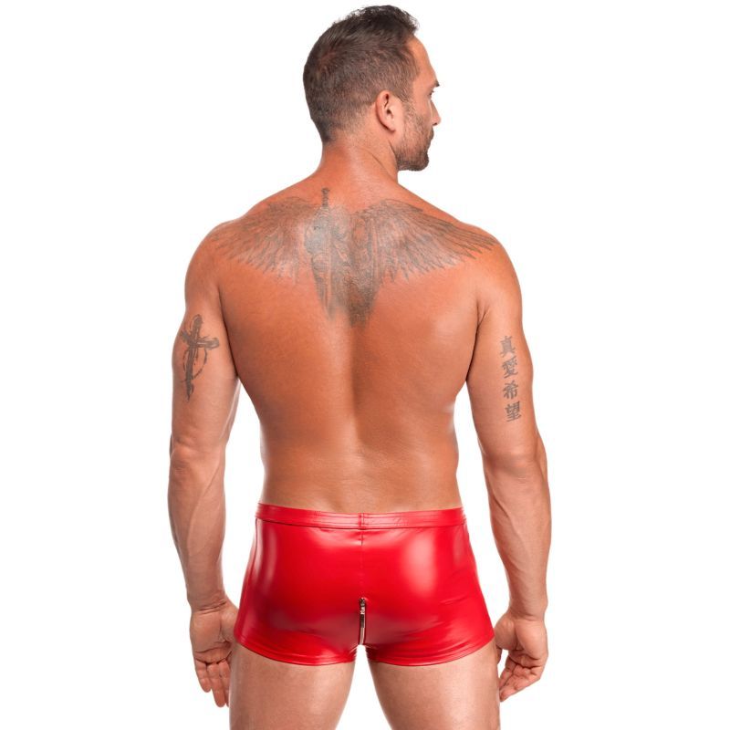 Red Ignite Shorts – Glossy Powerwetlook Sculpted Shorts > Clothes > Mens Latex